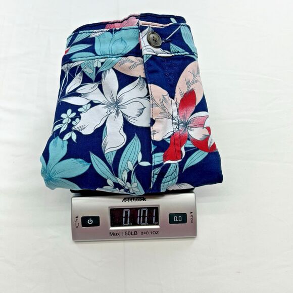 St Johns Bay Shorts Womens Size 18 Blue Floral Tropical Mid Rise Floral Beach - Picture 8 of 8